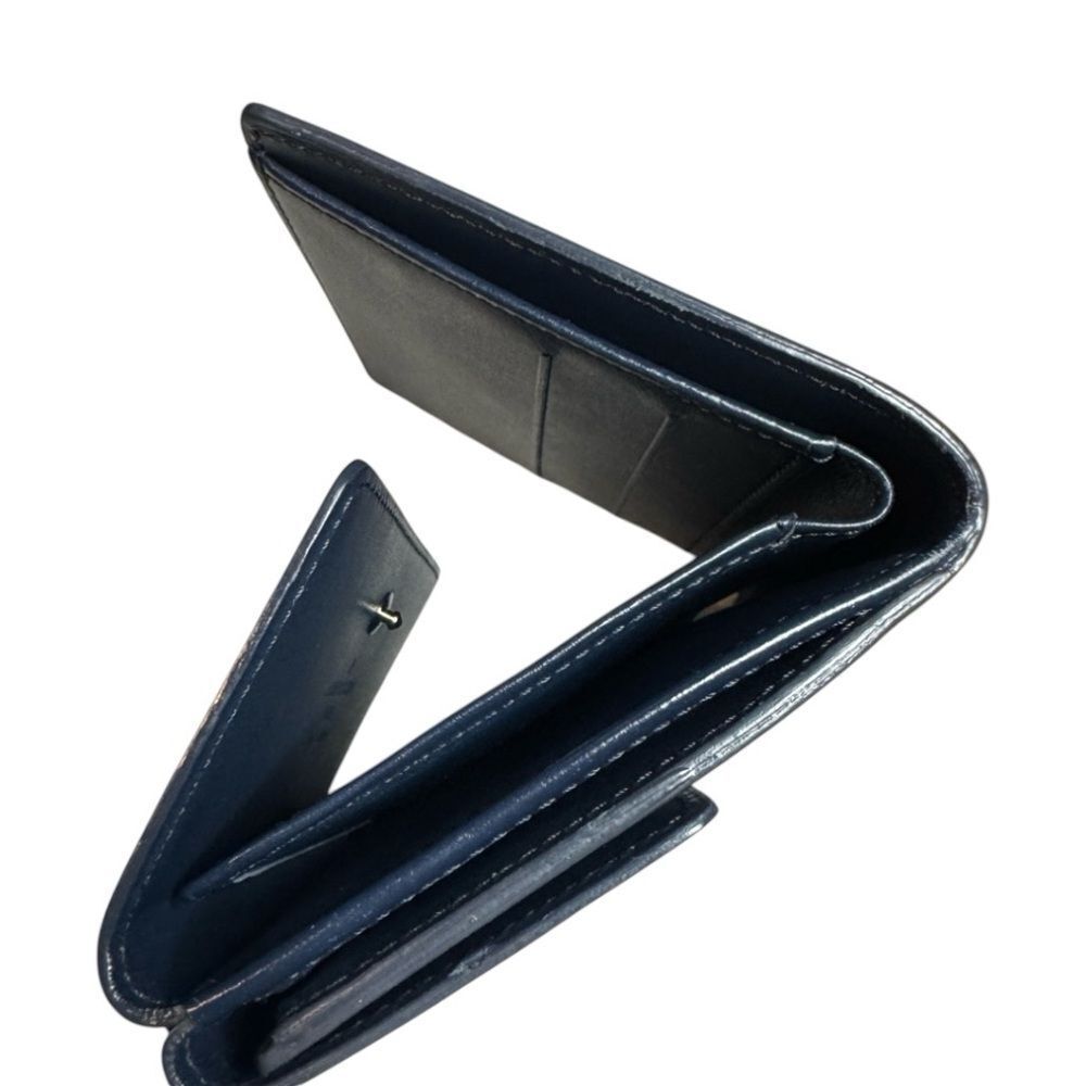 Auth Louis Vuitton Ltd Edition Navy Blue Matte Monogram Elise Compact Wallet Ex+ - Picture 13 of 14